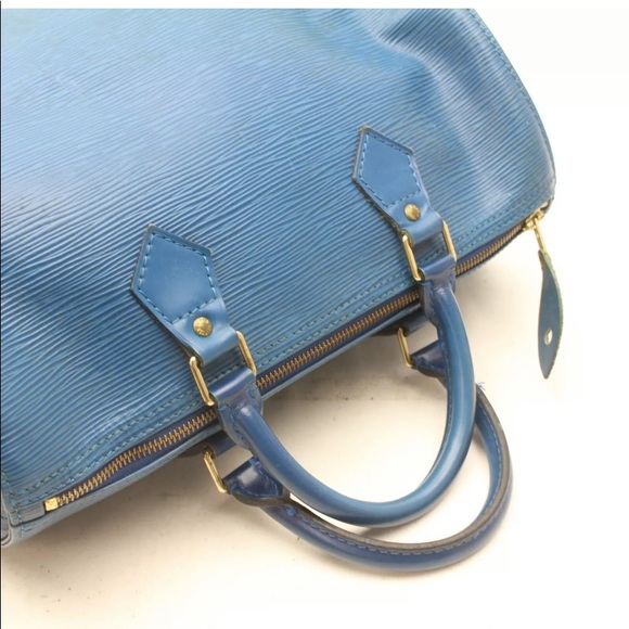 Authentic Louis Vuitton speedy 30 blue epi - Picture 4 of 9